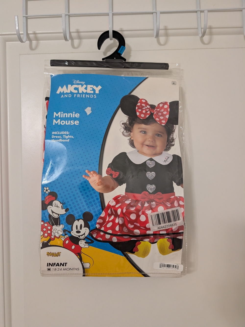 Disney Minnie Mouse Infant 18-24M Halloween Costume Dress Headband Tights